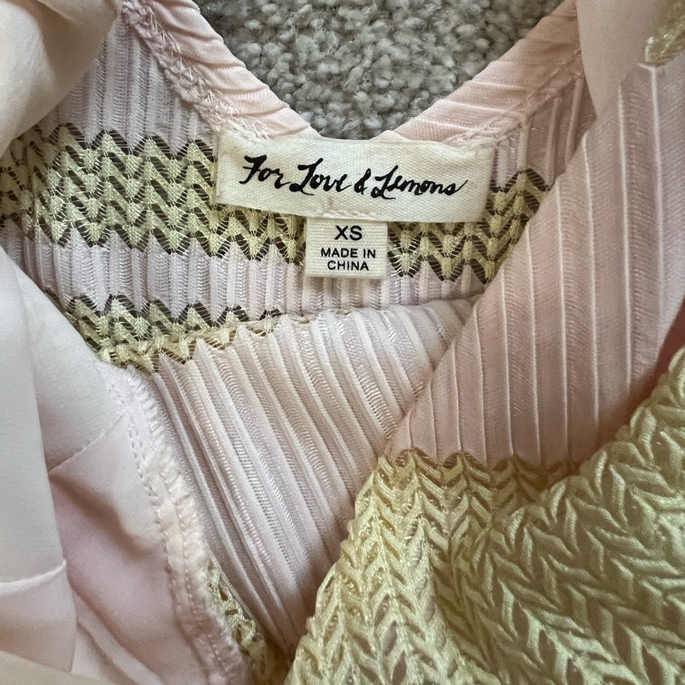 For Love & Lemons Pink and Yellow Striped Maxi Swim Coverup - Picture 6 of 7